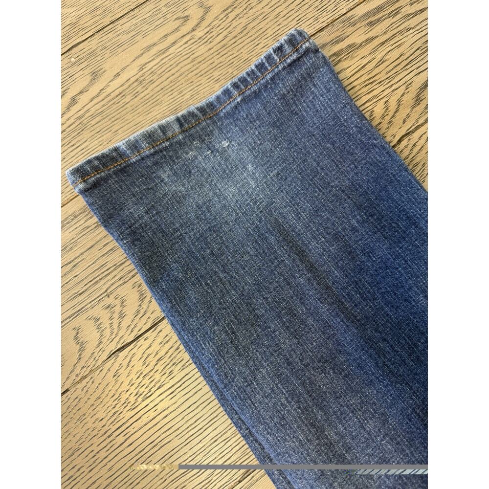 Levi's Women's Blue Denim Stretch 515 Boot Cut Jeans Dark Wash Size 12 L - Picture 4 of 7